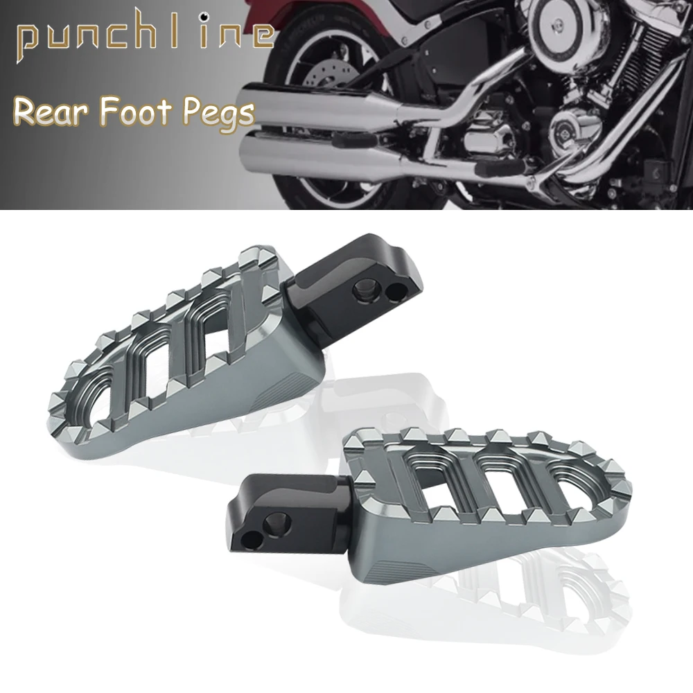 

Fit For Fat Bob FXFB 107 FXFBS 114 FLFB 107 FLFBS 114 Heritage Classic FLHC 107 rear passenger Foot pedal Foot Pegs