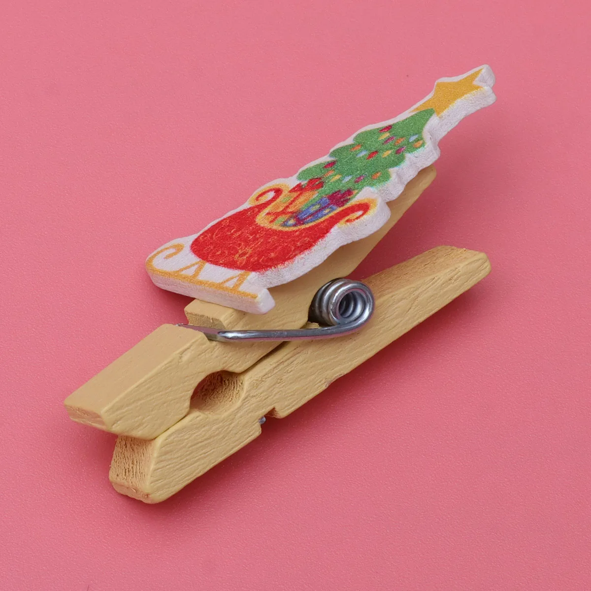 

10Pcs Decorative Small Clips Wooden Photo Folder Clip for Crafting Gift Wrapping Card Hanging Home Decoration Use