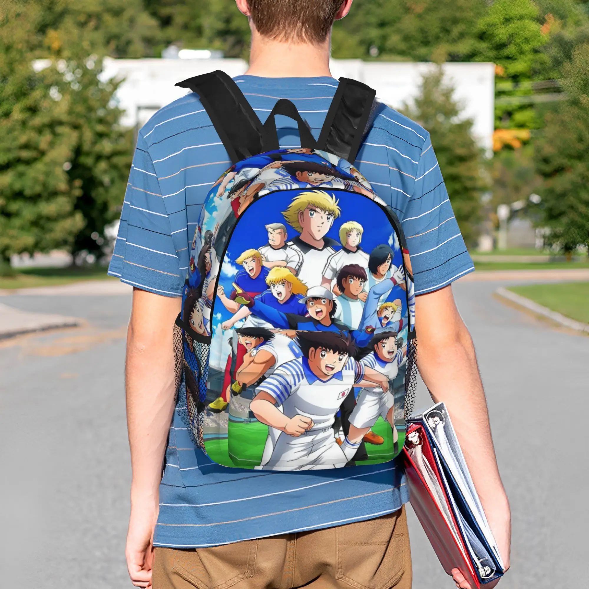 Captains Tsubasas Japan Football Anime Backpack Hot Sale Daypack Boys Girls BookBag Shoulder Bags for Men Women School Bag view 5