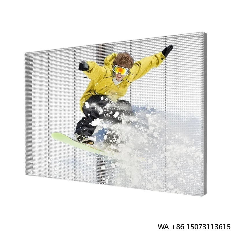 شاشة LED شفافة مخصصة - شاشة زجاجية خارجية للإعلان الداخلي للمول