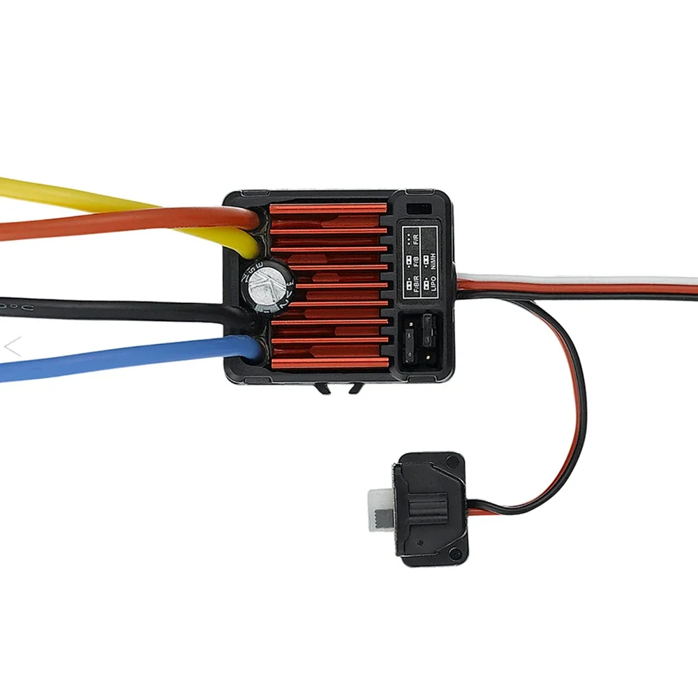 Hobbywing QuicRun 1060 60A/360A 1625 25A/100A 1080/80A Wasserdichter Brushed ESC 2-3S LiPo für 1:10 1:18 1:16 Onroad- und Offroad-Autos – Detail 30
