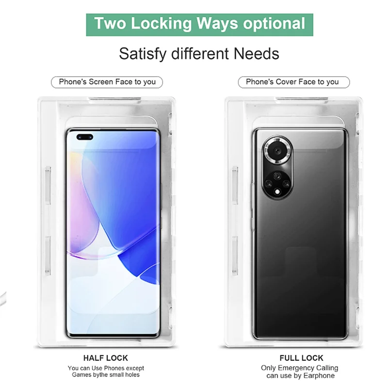 

ABAH-Safe Smartphone Storage Box Locking Container For All Phones Mobile Phone Lock Box 1 PCS