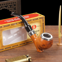 Bakelite Smoking Tobacco Pipe Bent Tobacco Smoking Pipe Washable Tobacco Filter Smoking Pipe Men's Smoker Gift