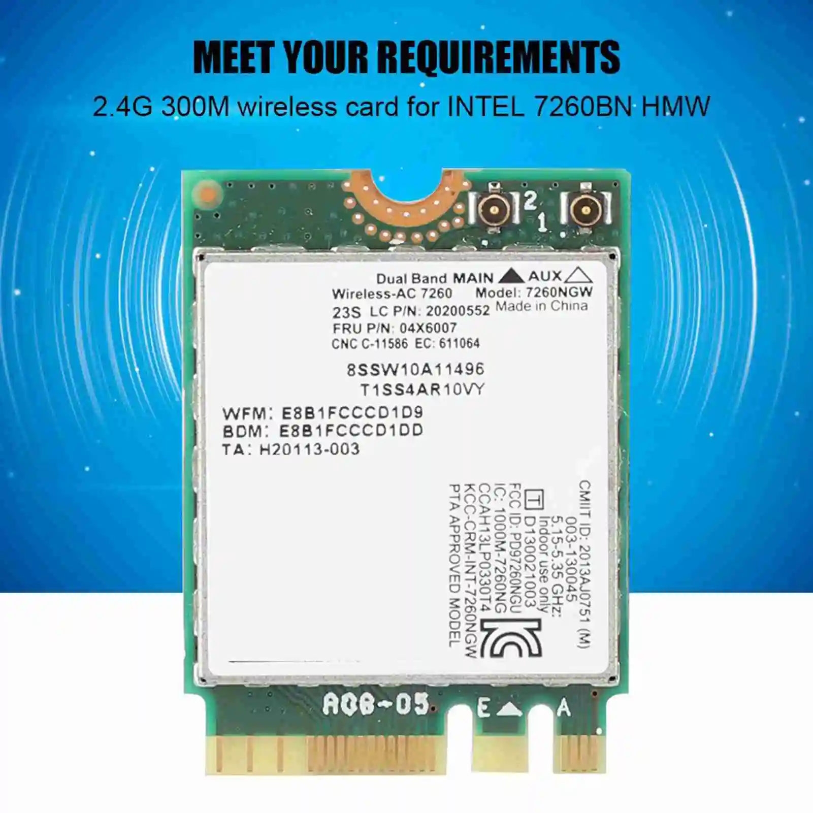 Picture 4: Network card for intel Dual Frequency Wireless Network Card for Intel 7260 AC 867Mbps Special for Lenovo /ThinkPad Network card