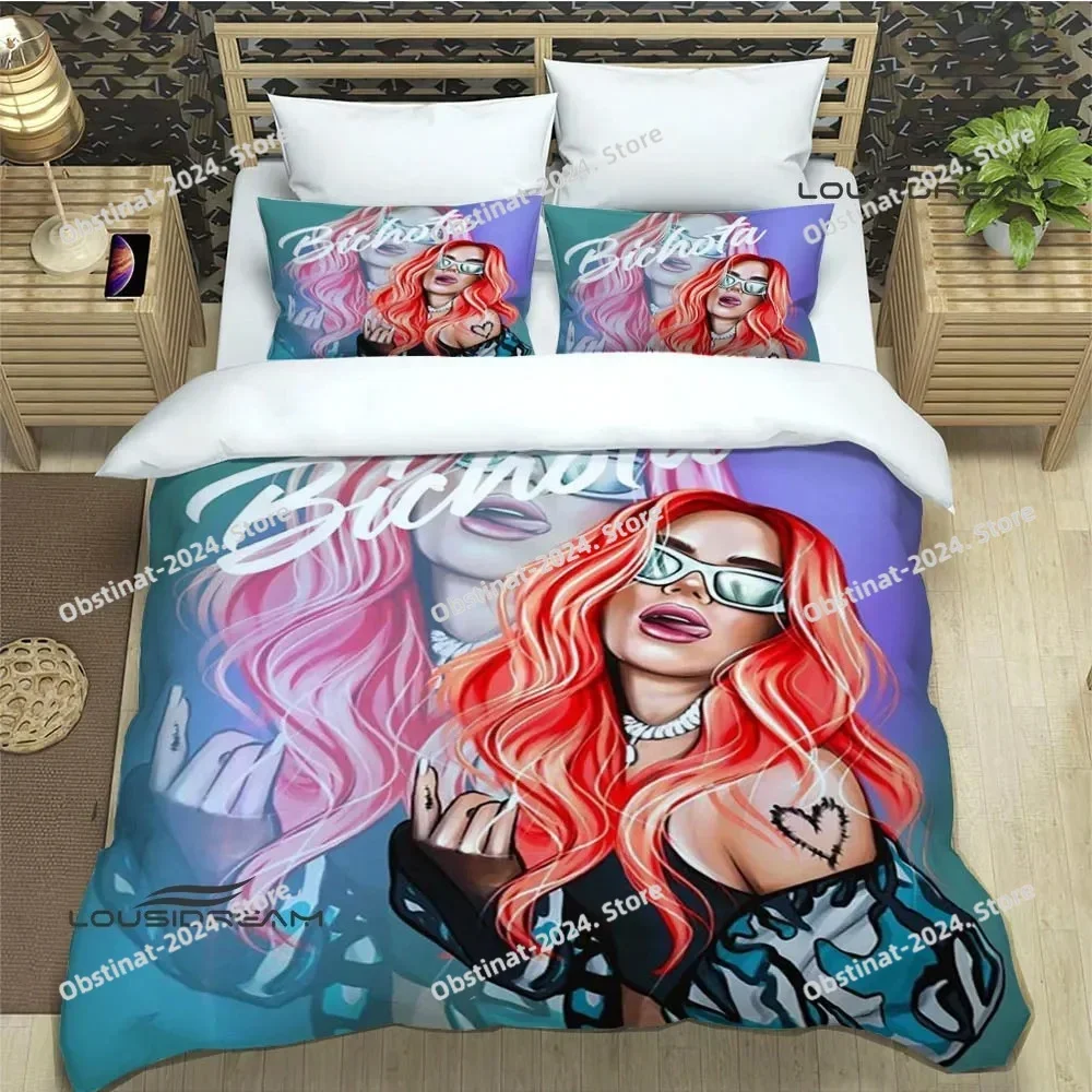 Karol G Fashion printed Printed Bed Set Duvet Cover Pillowcase Bedding Set Bed Linen Sheet Quilt Cover Full Queen King Size