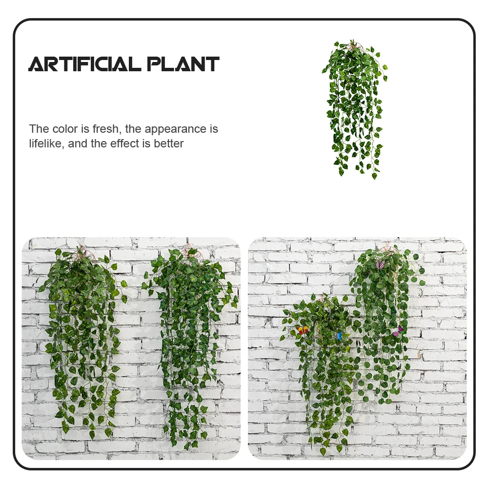 

4pcs Artificial Rattan Decorations Wedding Party Simulation Plants Household Adornments Fake Rattans Decorative Vine Pendants