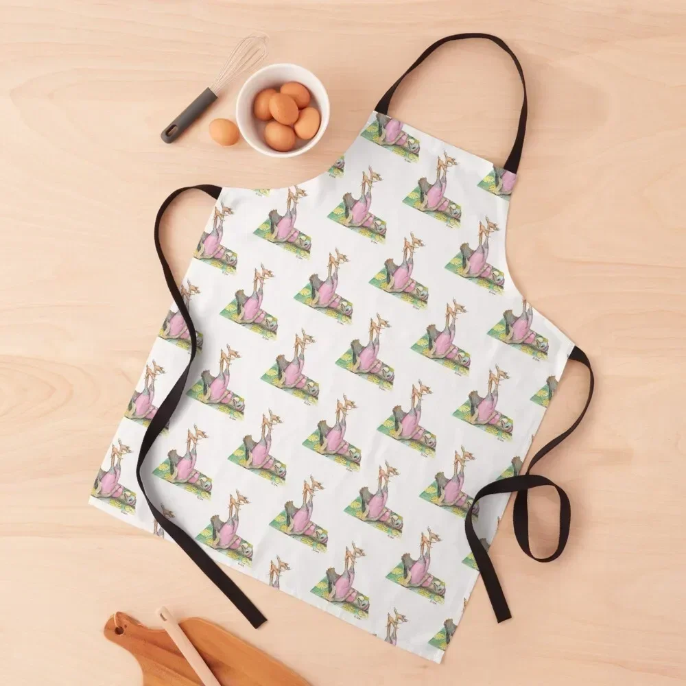 

Dodo on the Yoga Mat Apron Utensils For Kitchen for kitchen useful Chef Uniform Women Apron