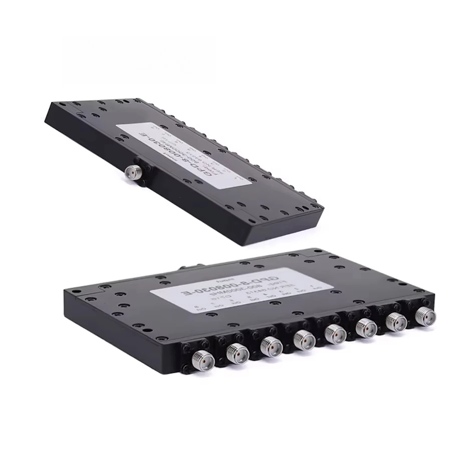 GPD-8-008030-E 8-Way Power Divider 50 Ohm for Connector Coaxial Connection From 0.8 GHz to 3 GHz Rated at 20 Watts