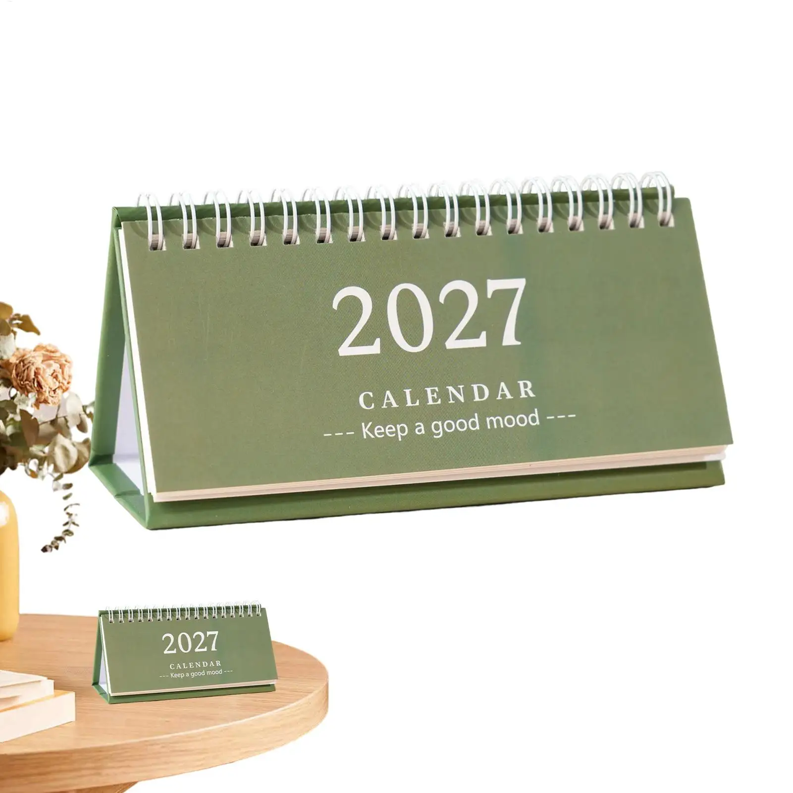 Mini Desk Calendar 2027 Desktop Desk Calendar Portable Foldable Calendar Academic Planner Office Supply Home Decor