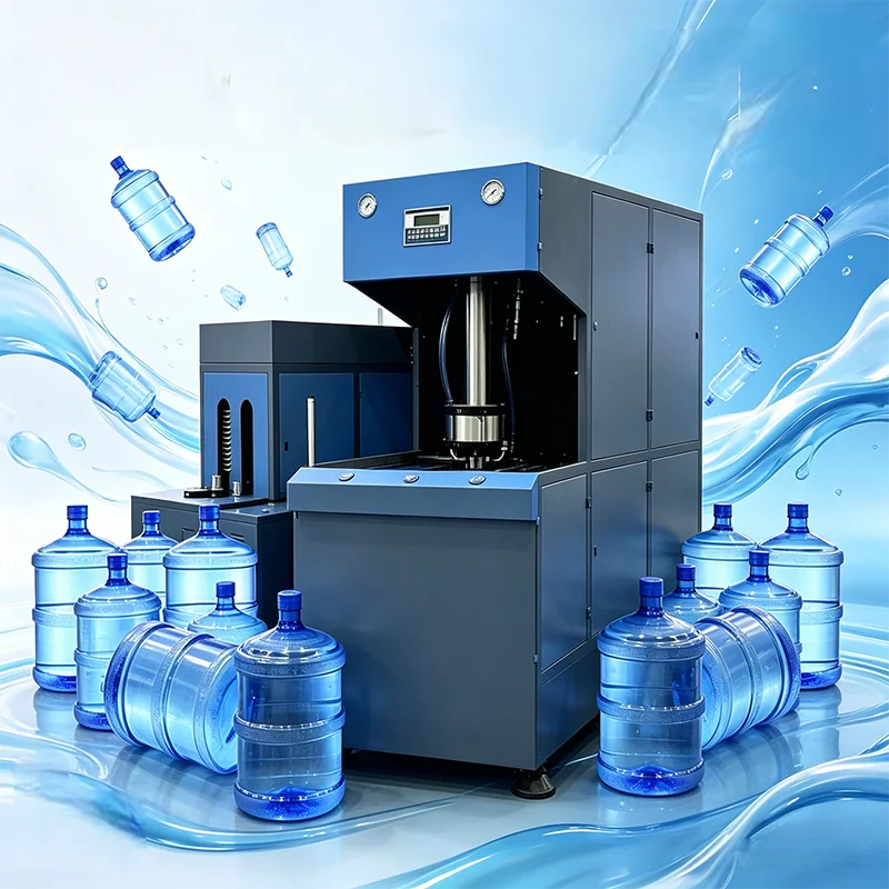 6 Cavity High Efficiency Pet Bottle Blower for 1L to 2L Edible Oil Bottle with Quick Mold Change