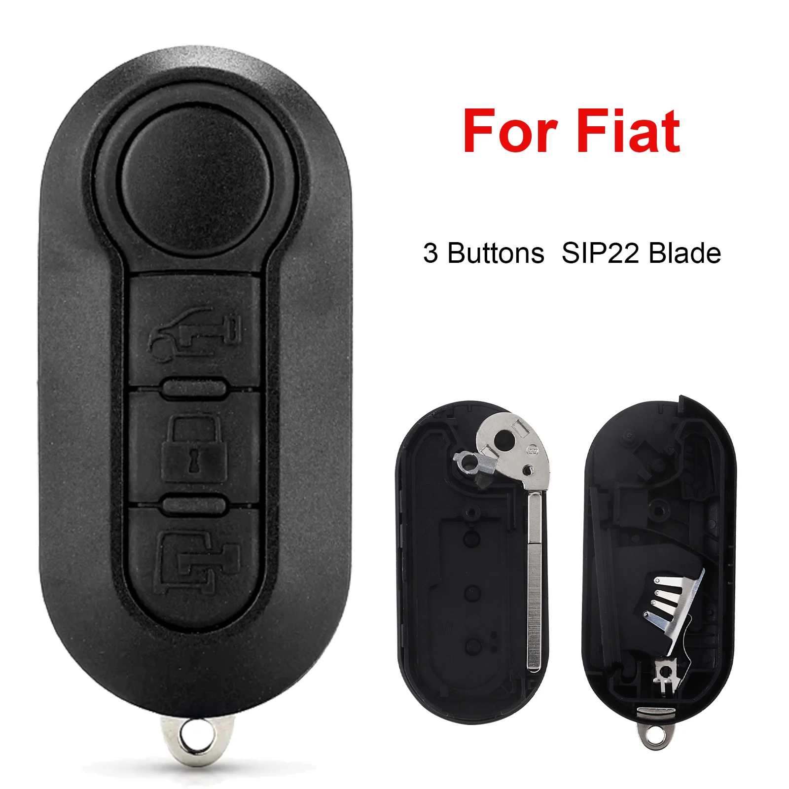 3 Buttons SIP22 Blade Car Key Shell Folding Case Replacement For Fiat 500 Panda Punto Bravo Ducato Peugeot Boxer Citroen Jumper