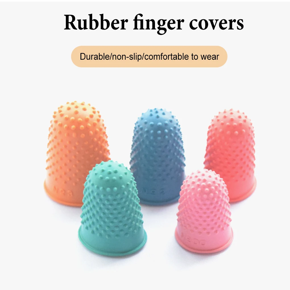 Fingertips Cover Anti-fingerprint Protector Heat Resistant Anti-skid Kit Gloves Guard Sleeve Money Counting Gaming Orange L