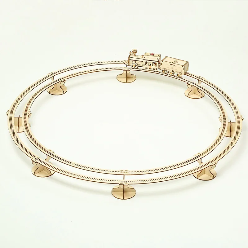 لعبة ألغاز فتحة القطار، نموذج قطار السكك الحديدية الكهربائية، مجموعات بناء ألغاز خشبية ثلاثية الأبعاد، ألعاب خشبية للكبار والأطفال هدية عيد الميلاد