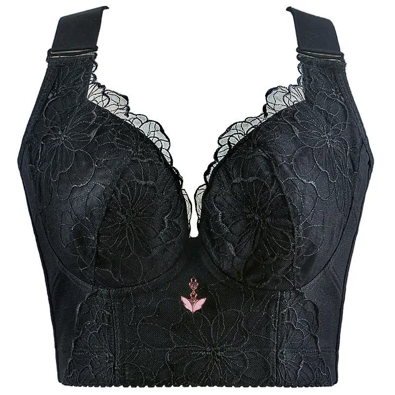 Lace Long Line Bras for Women Wire Free Padded Lingerie Sexy Plus Size Underwear Corset Brassiere