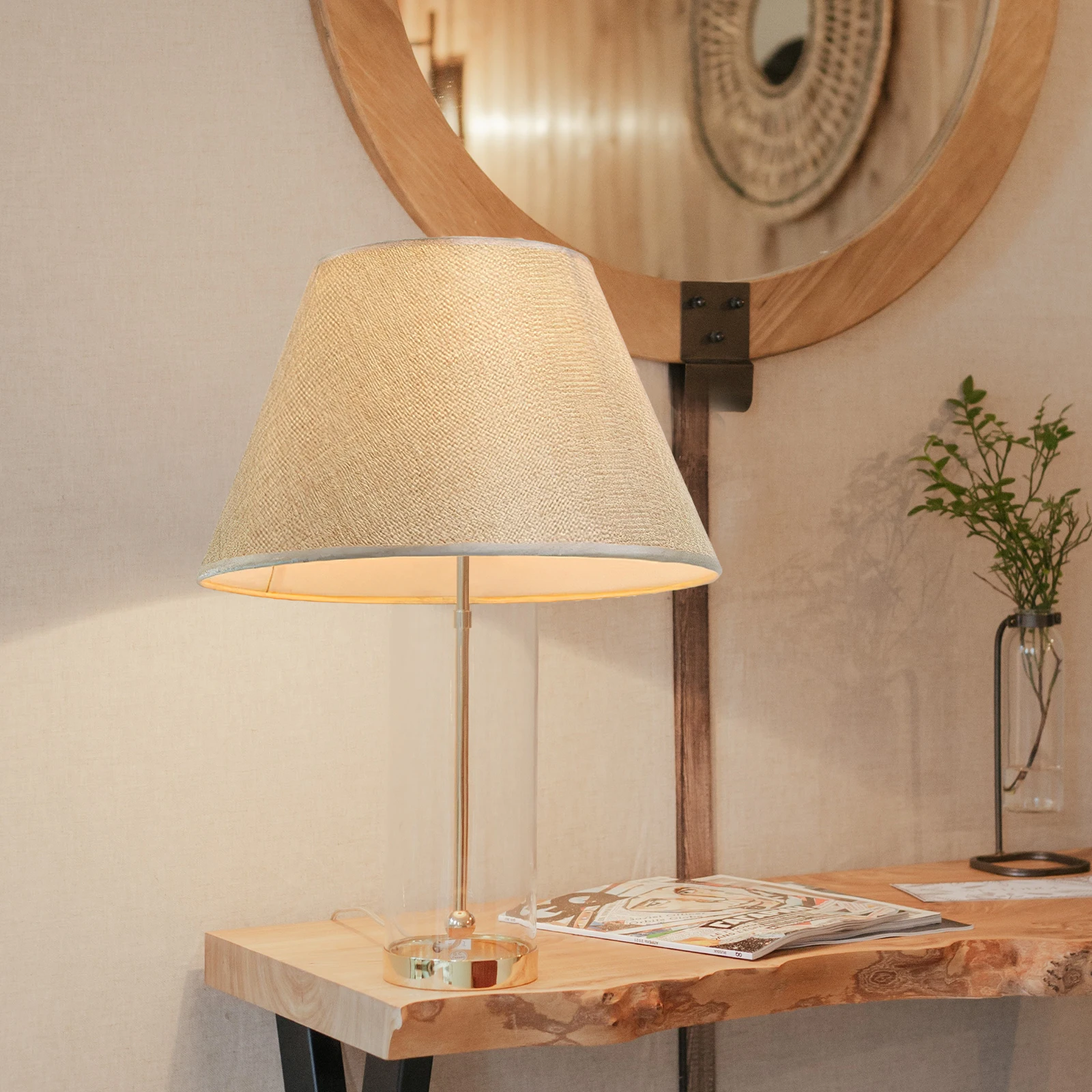 

Desk Table Lamp Shade Replacement Cloth Detachable Durable Lamp Cover Soft Light Effect Warm Bedroom Living Room