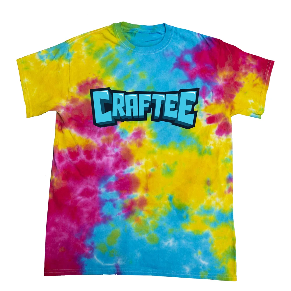 Craftee Color Splash Shirt Tie Dye T-shirt Crewneck Short Sleeve Tee Women Men Tshirt Social Media Star 3D Funny Clothes