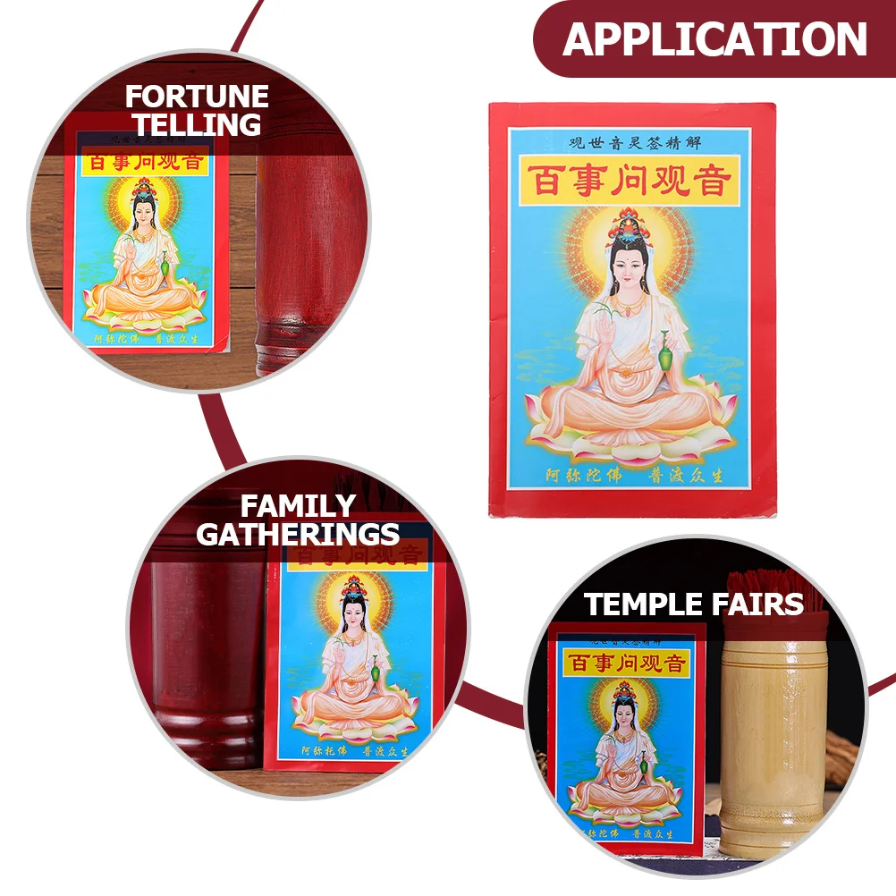 

Fortune Telling Book Buddhist Divination Supply Ideal Gift for Buddhist Believers Divination Game Party Occasion Use