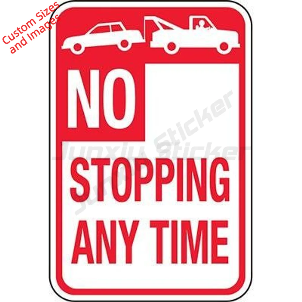 No Stop Graphic Vinyl Sticker Waterproof UV Resistant For Indoor And Outdoor Use For Driveway And Private Road Decal Label