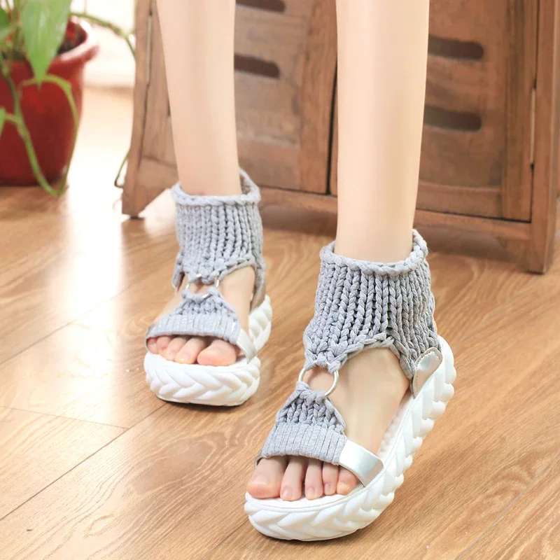 Heel Sandals Fashion Solid Color Zipper Hollow 2024 Casual Party Daily шлепанцы на танкетке