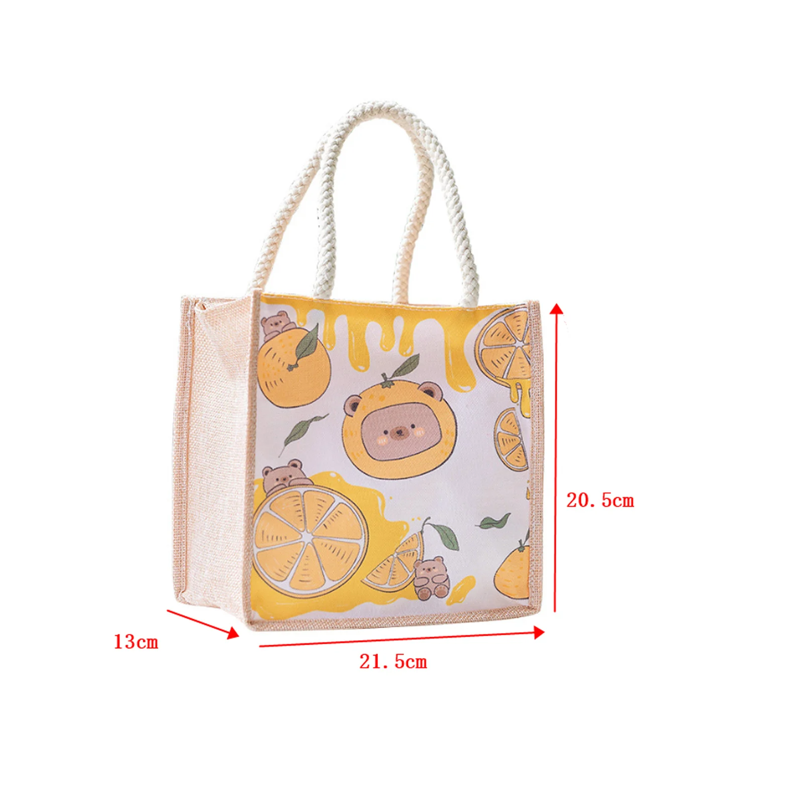 Cute Cartoon Oxford Tote Handbags Lunch Bags Reusable Shopping Bag For Women Casual Summer Beach Travel Pouch