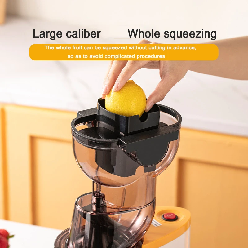 BEIJAMEI Slow Juicer  Screw Cold Press Extractor FilterFree Easy Wash Electric Fruit Juicer Machine Large Caliber