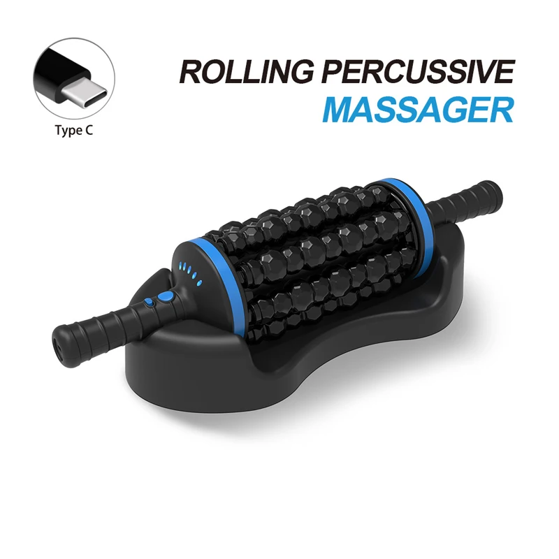 

2026 Cordless Roller Body Massage Vibrators Percussive Massager 360 Rolling Muscle Relaxation Back Foot Leg Relaxer Rechargeable