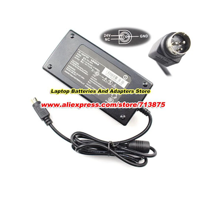 Imagem -02 - Adaptador ca Genuíno Fdl1207a 69866185s 24v 2.5a 60w Fdl Prl0602u24 para Impressora Tysso Prp300 Pos80gx Px700 Epson Tm88 Pinos