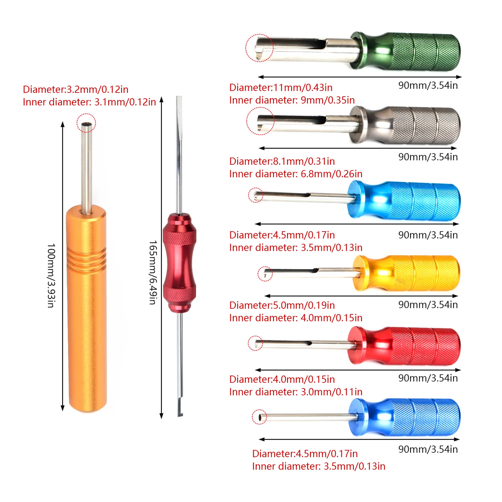 Automotive Plug Terminal Removal Tools Apply to Deutsch Connector Wire Harness Needle Withdrawer High Quality