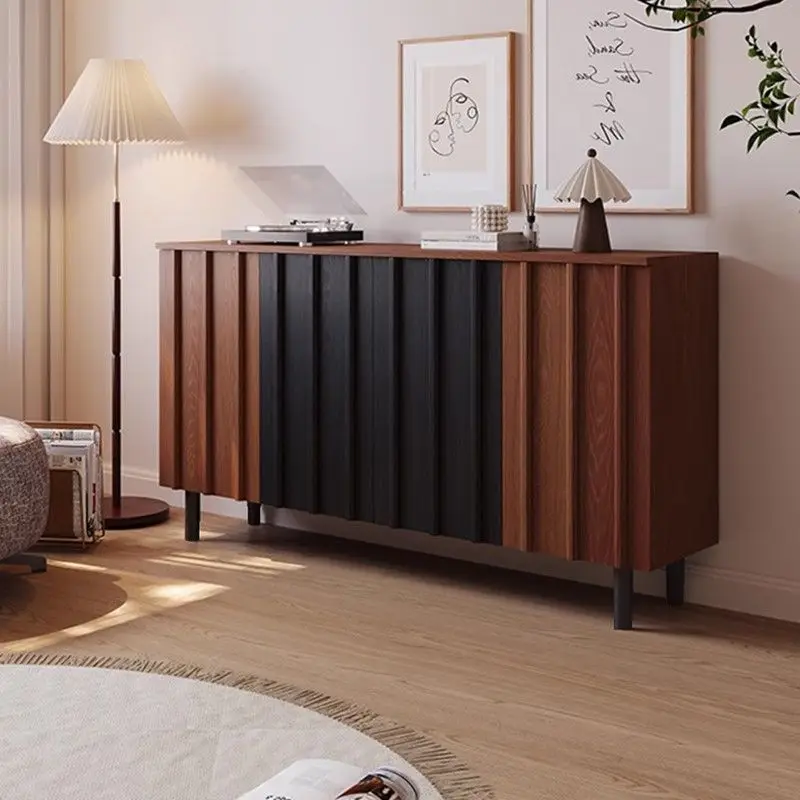 

living room partition retro style, entrance solid wood multi-layer tea living room wall display partition cabinet