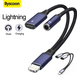 Lightning To 3 5 MM Jack AUX Cable Adapter For iPhone 12 13 14 Pro Adapter Headphone Connector Audio Splitter iphone accessories