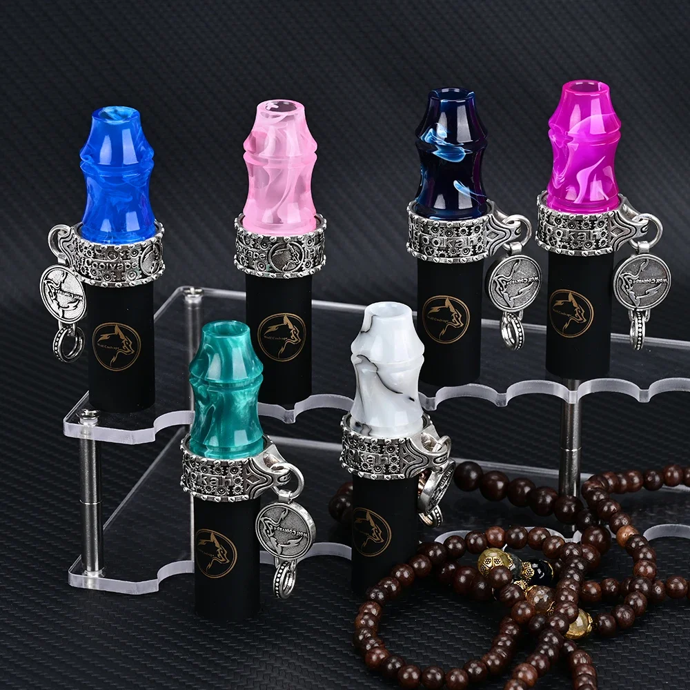 Shisha Water Pipe Accessories Resin Hookah Sheesha Chicha Narguile Silicone Hang Rope Strap Mouth Tips Resin Hookah Mouthpieces