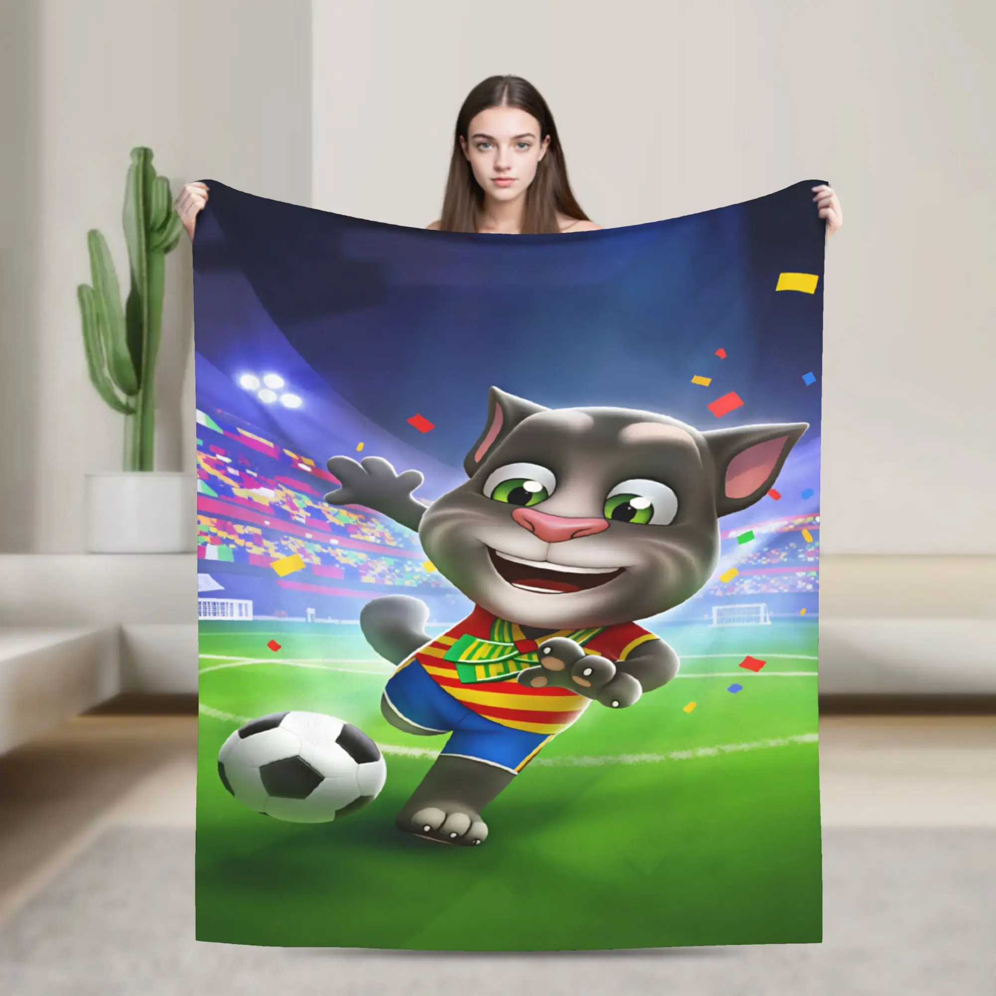 Game T-Talking T-Tom And F-Friends Blanket  Soft Pattern Plush Throw Blanket For Couch Chair Camping Flannel Bedspread Bed Cover