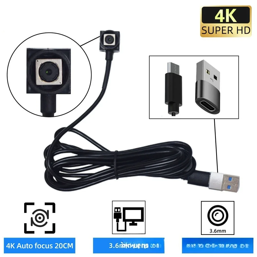 Commercial high definition wireless surveillance camera 8MP night vision full color mini micro USB autofocus camera