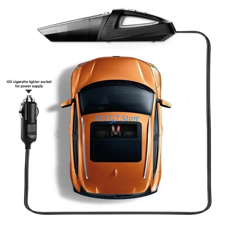 

37JE Car Vacuum Cleaner Builtin Air Compressor Tire Tire Pressure Monitor Gauge