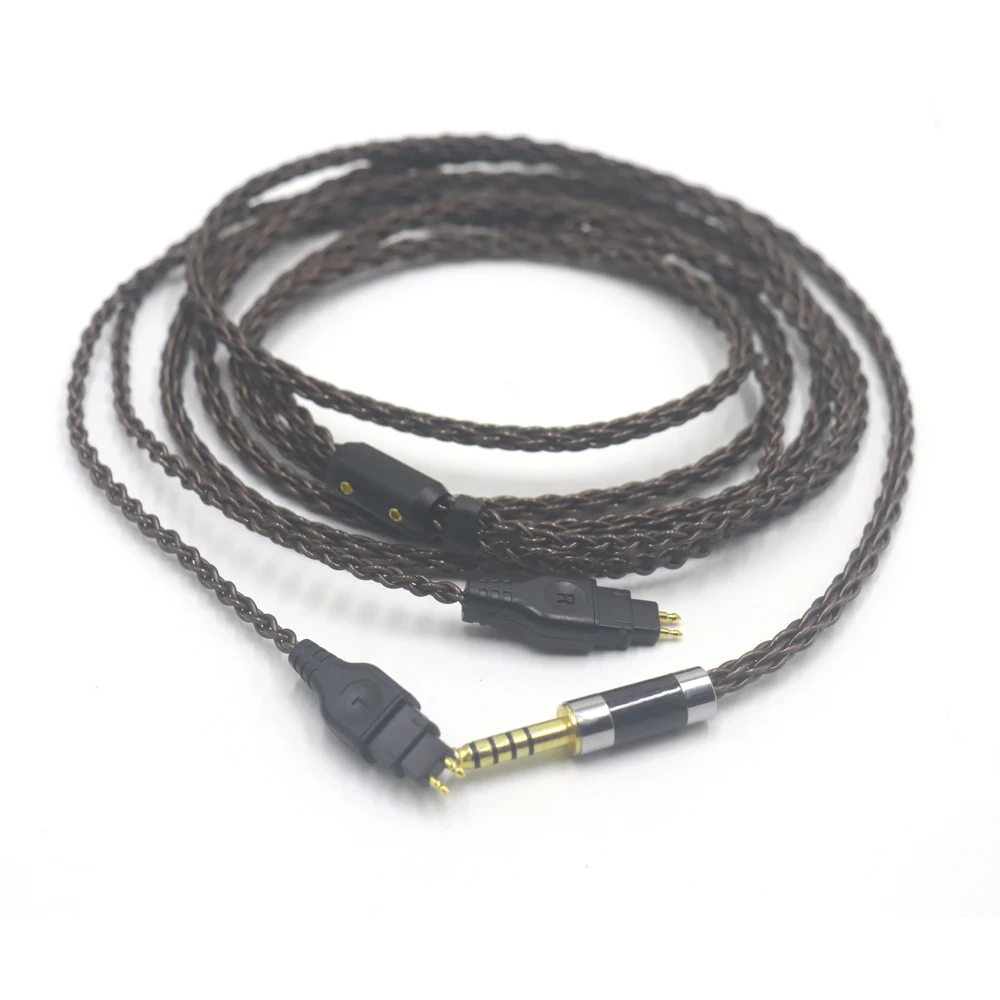8 Cores Brown Copper OFC Balanced Earphone Cable For Sennheiser HD580 HD600 HD650 HDxxx HD660S HD58x HD6xx