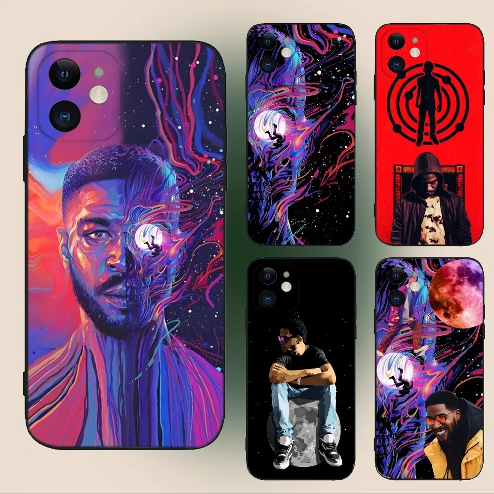 

Kid Cudi Man On The Moon Phone Case For iPhone 15,14,13,12,11,Plus,Pro Max,XS,X,XR,SE,Mini,8,7 Soft Silicone Black Cover