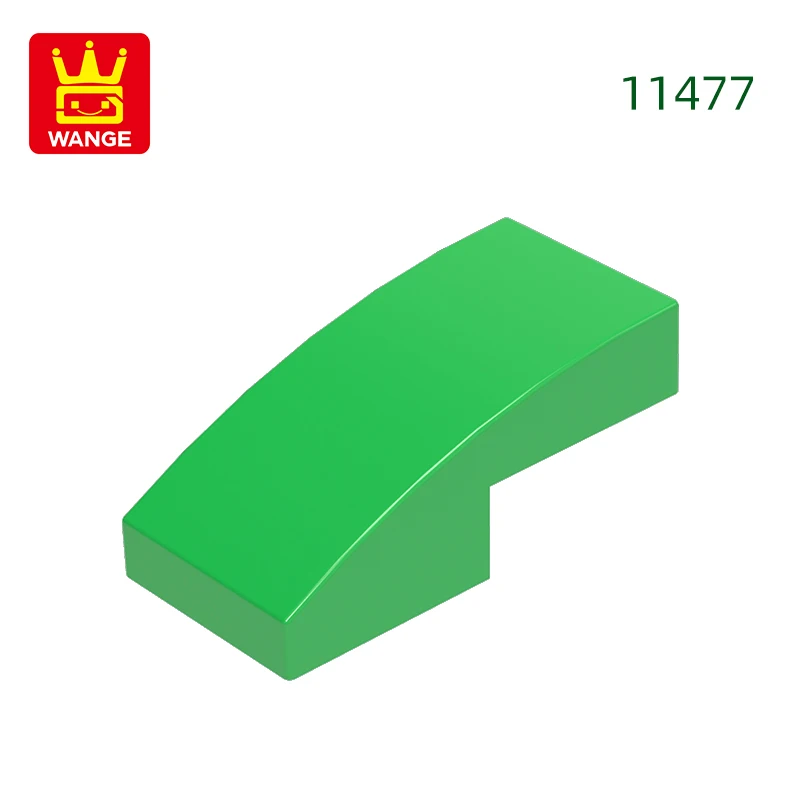 Wange 310 stks/partij 11477 Helling Gebogen 2x1x2/3 Blok Moc Kleur Accessoires Compatibel met Baksteen DIY kinderen Speelgoed Montage Onderdelen