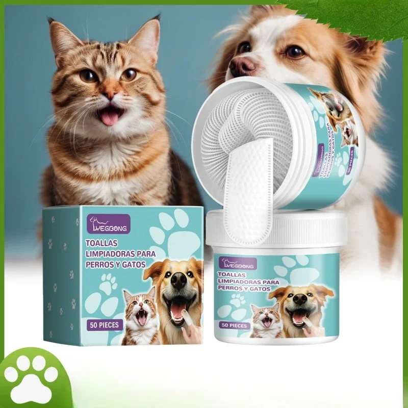 Cat and Dog Tooth Cleaning Fingertip Remove Tartar Clean Mouth Freshen Breath Pet Brushing Fingertips Pet Products Supplies