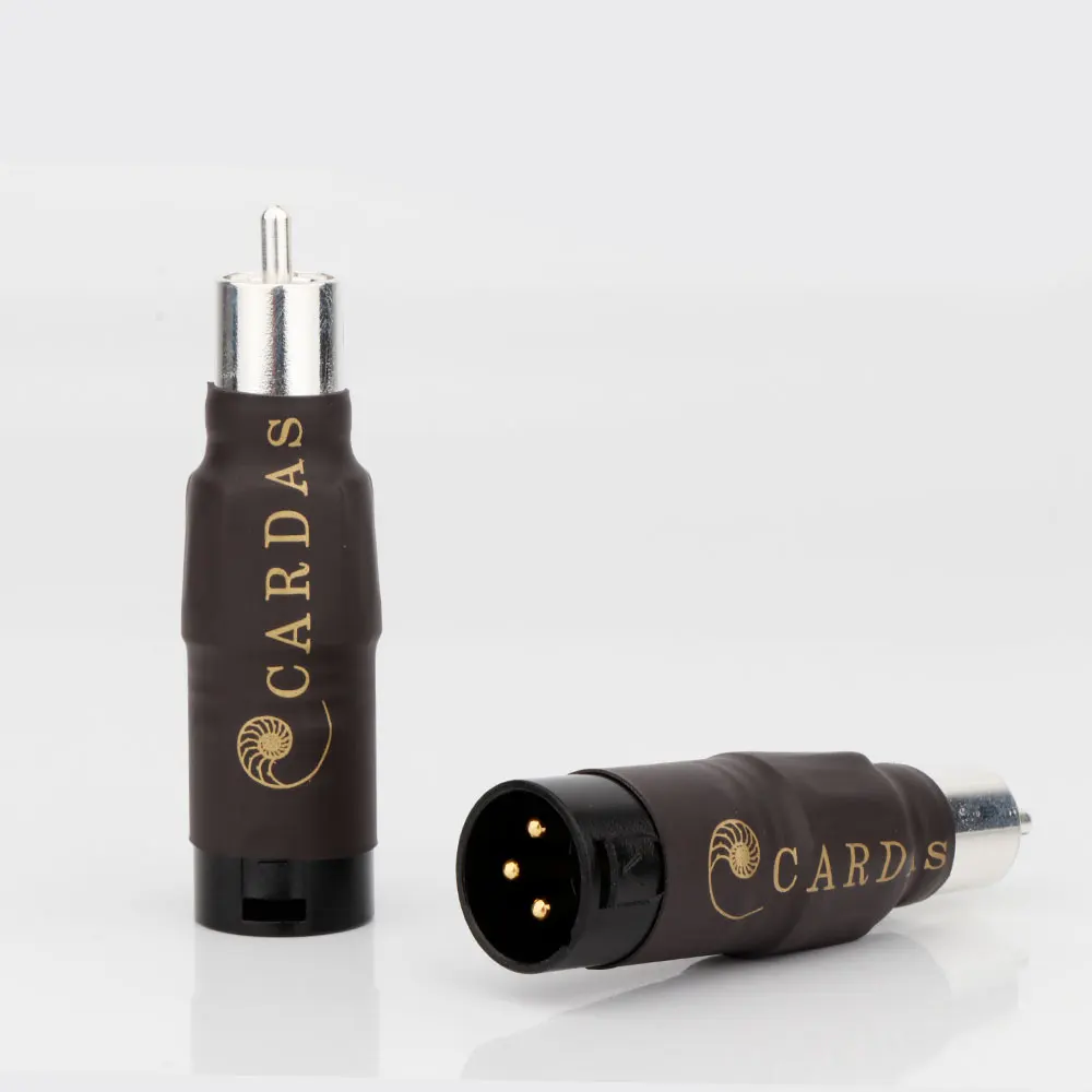 Cardas XLR إلى RCA 3 دبوس وصلات صوت RCA ذكر مهايئ الرافعة موصل لوحة فضية التوصيل الأسود XLR ذكر/أنثى