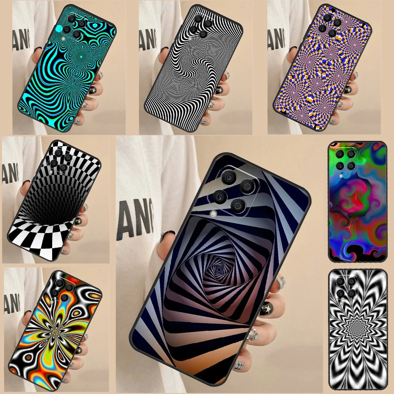 Optical Illusion Print Case For Samsung Galaxy M53 M33 M23 M13 M51 M31 M21 M11 M20 M30s M54 M34 M14 M12 M32 Cover