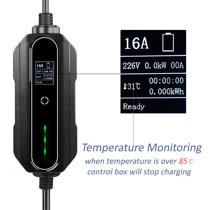Pojazd elektryczny ładowarka typu 2 typ 1 tryb 2 poziom 2 przenośny EV EV kabel ładowarka samochodowa 16A/24A/32A 5 metrów 10 metrów