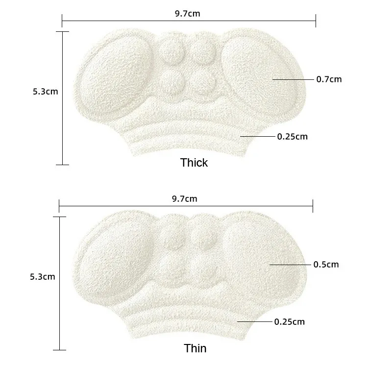 Protectores de talón para zapatillas de deporte, almohadillas antidesgaste para el cuidado de los pies, pegatina para aliviar el dolor, parche adhesivo de reparación de zapatos, cojín de tamaño ajustable