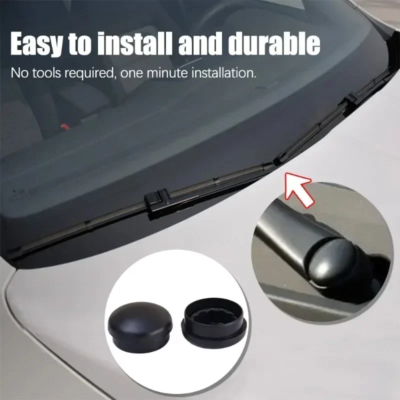 10/2pcs Car Front Windshield Wiper Arm Covers Nut Cap Wiper Arm Bolt Caps for VW Caddy Hyundai Tucson Santa Creta Kona Genesis