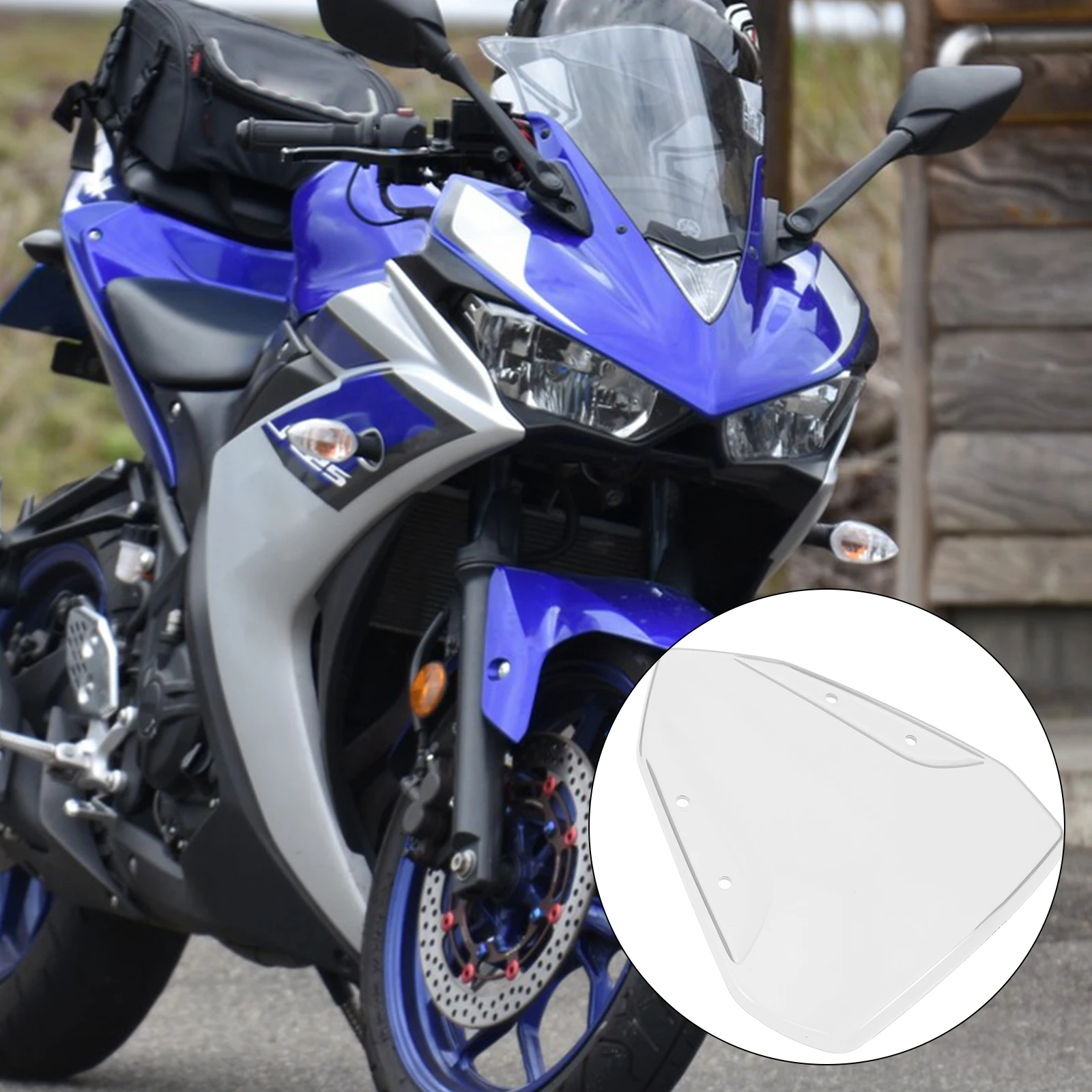 

Front Motorcycle Windshield Clear Plastic Windscreen for Motorbike Wind Deflector Wind Resistance Durable Motorcycle Accessory