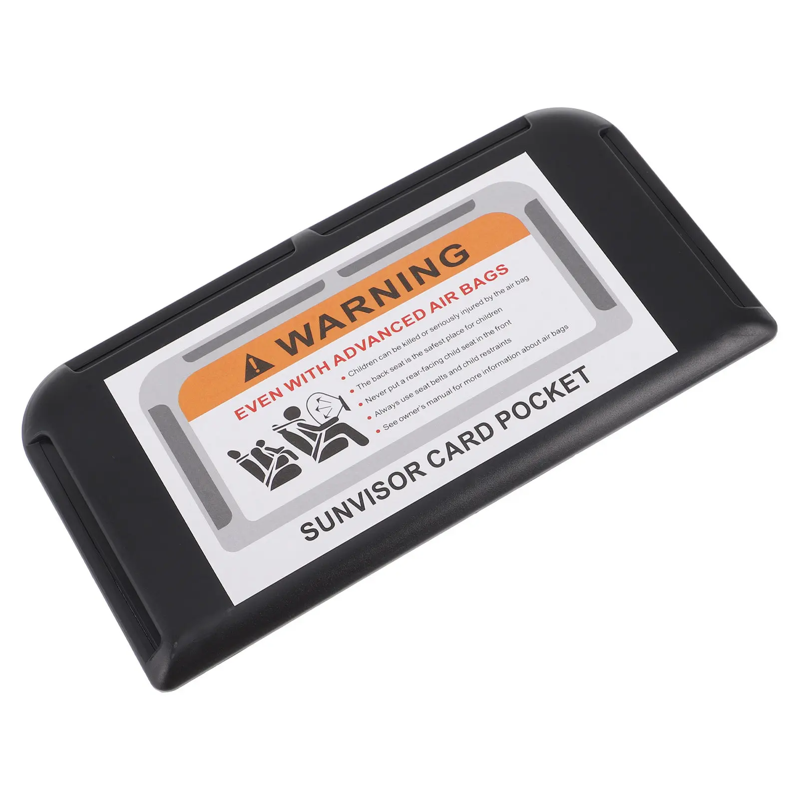 Car Sun Visor Card Holder Black Universal Auto Visor Organizer Registration Document Pocket Holder Interior Accessories
