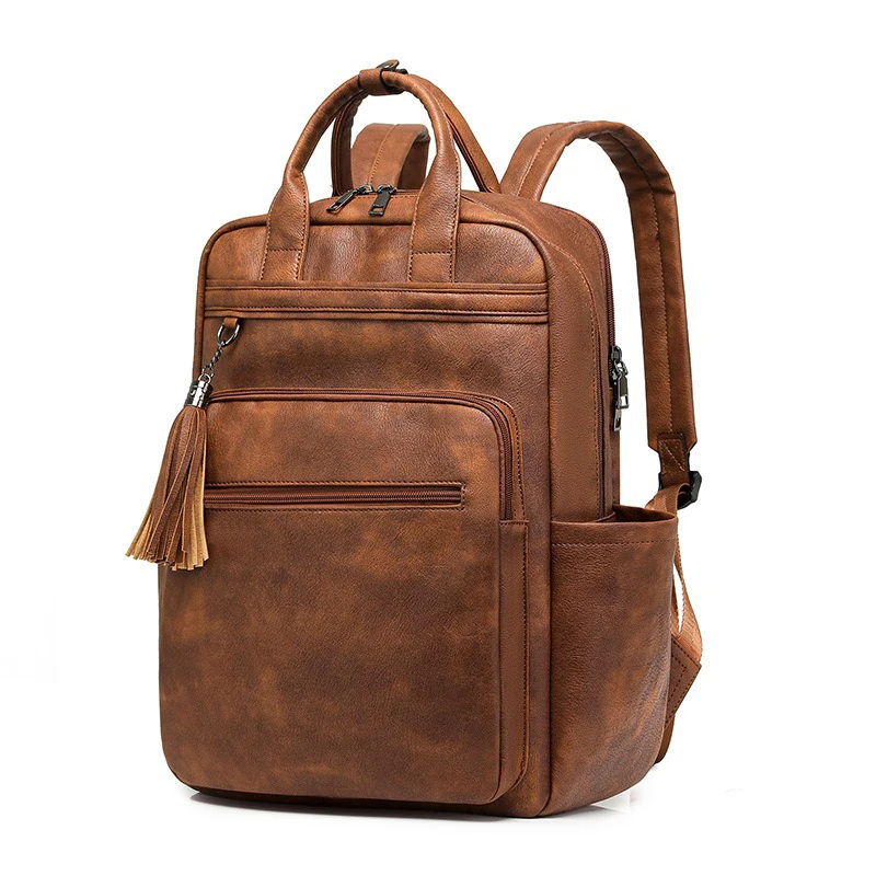 

2025 New Fashion Women Backpack PU Leather Anti-theft Travel Backpack Large Capacity Handbags Shoulder Bags for Women