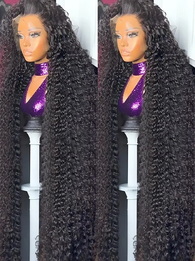 

Вьющиеся 250 Плотность 13x6 HD Парик из натуральных волос на кружеве с глубокой волной 40 46 дюймов Бразильская волна воды 7x5 Бесклеевой парик для чернокожих женщин