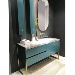 Villa Modern Light Luxury Rock Plate Bathroom Wash Table American Style Bathroom Cabinet Combination Set Wash Face Hand Pool