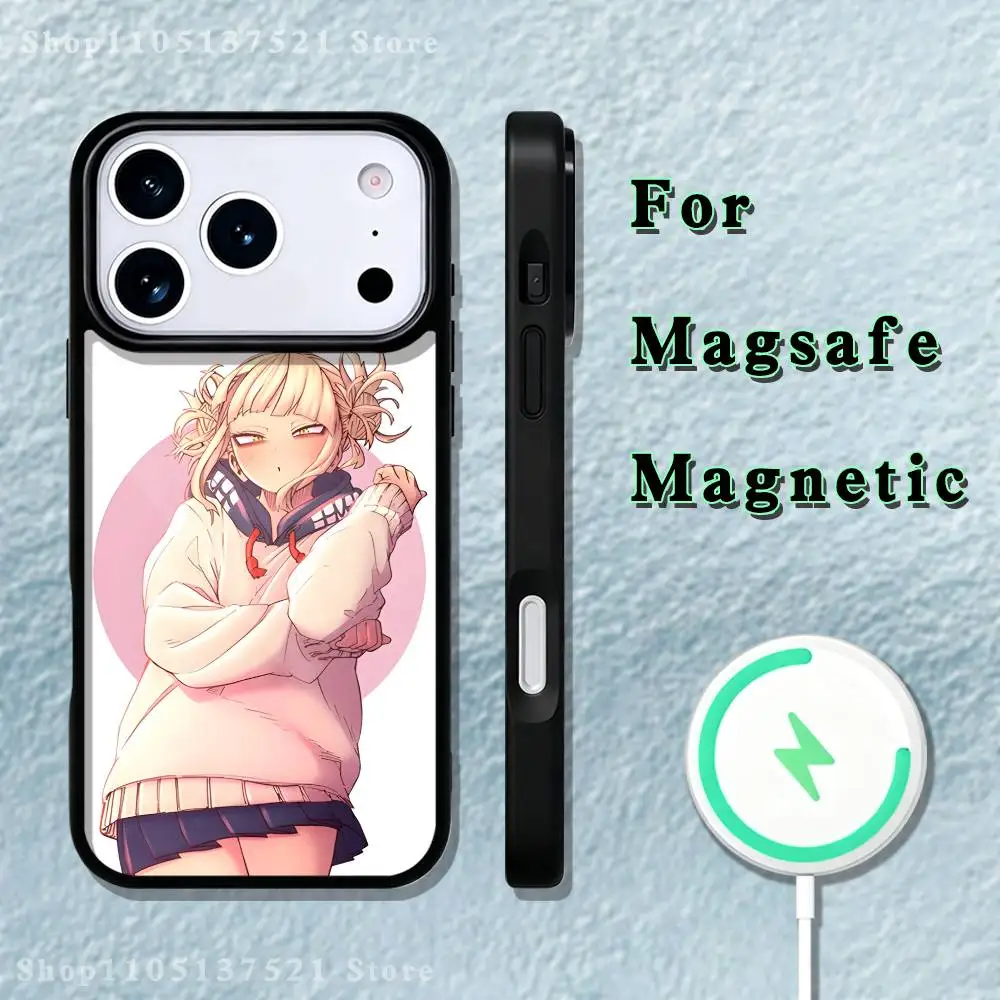 Custodia per telefono Toga Himiko My Hero Academia iPhone 17,16,15,14,13,12,11,Pro,Max,Plus,Mini,SE4,E Ricarica wireless magnetica Magsafe