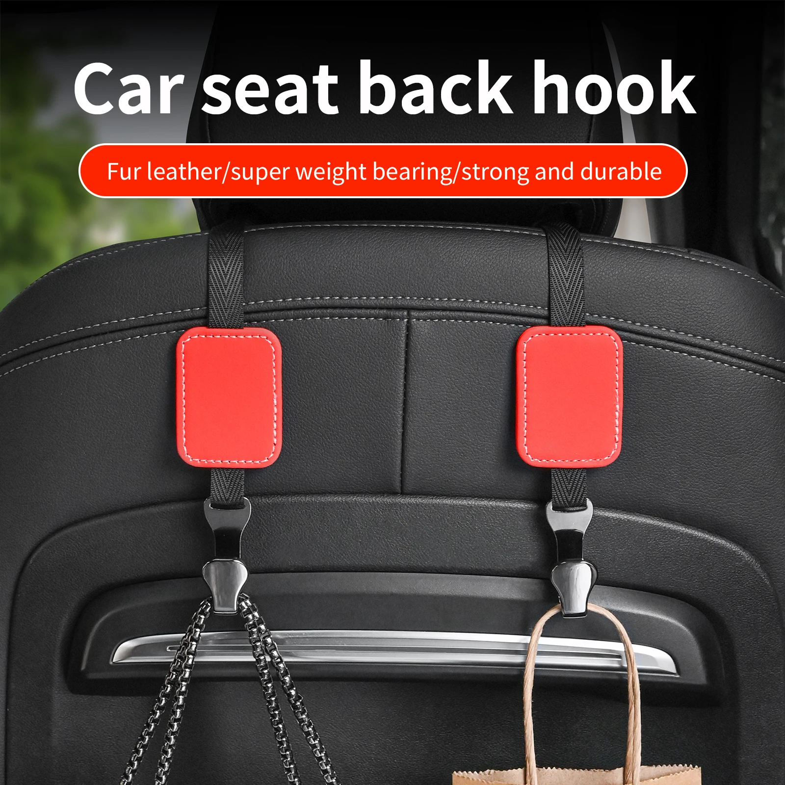 JFBONIN Car Hook Car Inward Fur Seat Back Storage Hook Car Mounted Multifunctional Rear Pendant Seat Interior Decoration